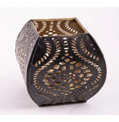 Teelichthalter - Ornament Quadeera - aus Metall - H: 7 x 8 cm