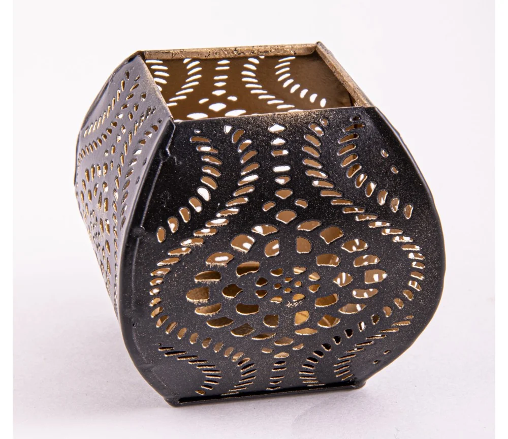 Teelichthalter - Ornament Quadeera - aus Metall - H: 7 x 8 cm