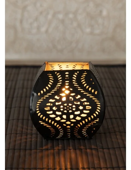 Teelichthalter - Ornament Quadeera - aus Metall - H: 7 x 8 cm