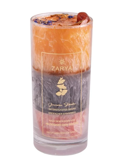 Kerze - Heilkräuter Duftkerze -Innere Stärke - Der dreifache Erwärmer - Hildegard von Bingen