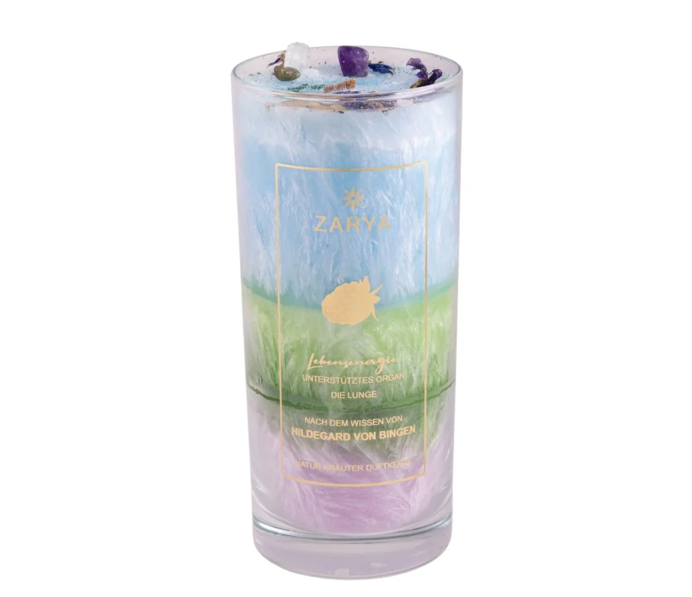 ZARYA - Kerze - Heilkräuter Duftkerze - Hildegard von Bingen - Lebensenergie - Die Lunge