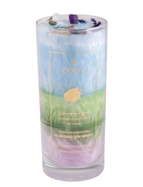 Kerze - Heilkräuter Duftkerze -Lebensenergie - Die Lunge- Hildegard von Bingen
