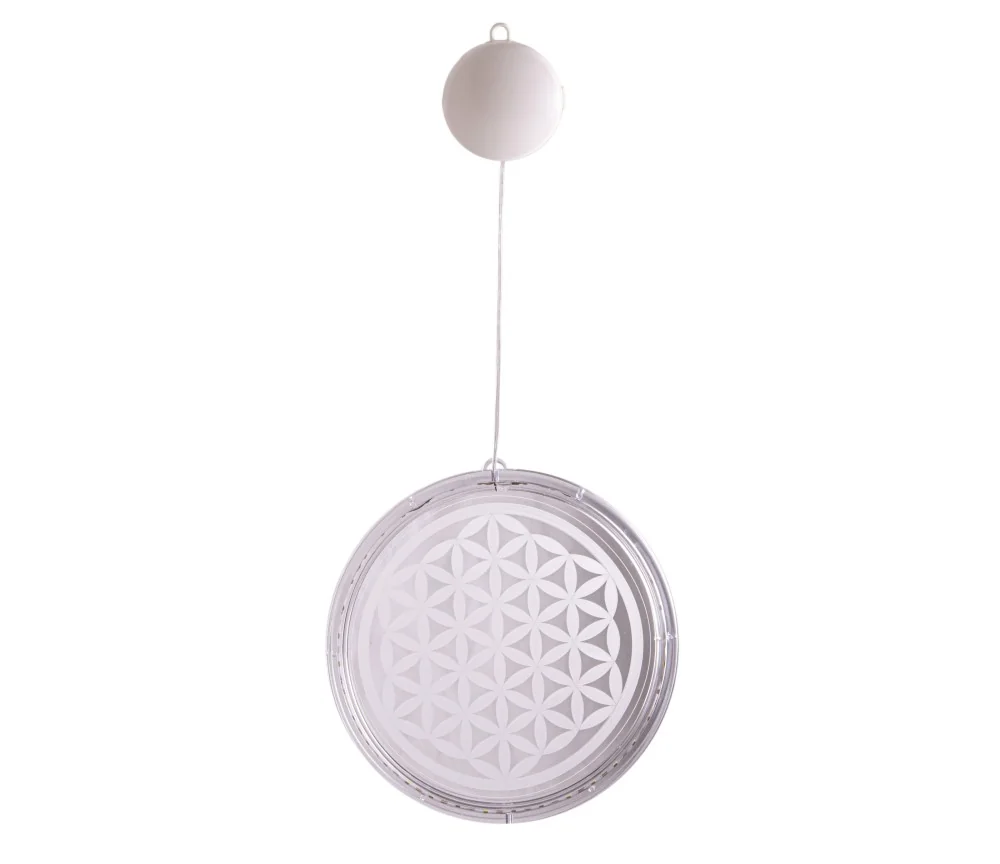 Wanddekoration - LED Licht - Mandala ca. 47x21 cm - Batteriebetrieben