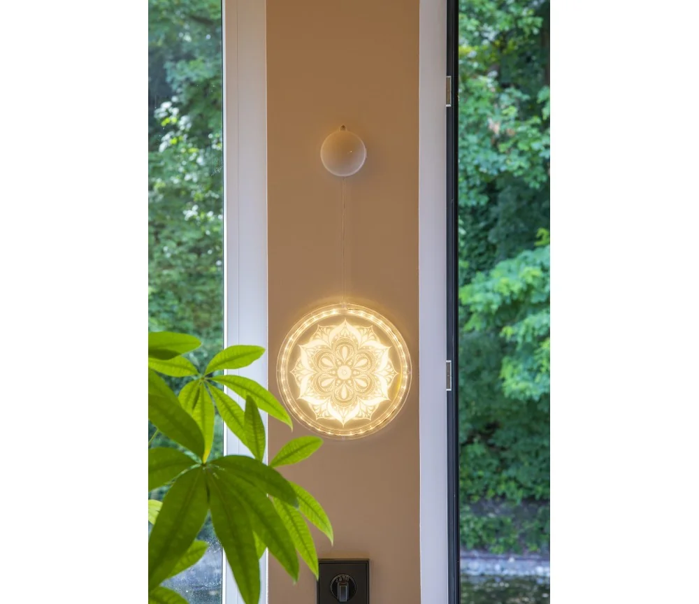Wanddekoration - LED Licht Mandala ca. 1x47 cm