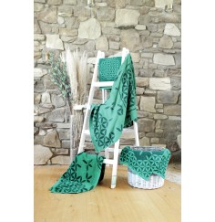 Spirit of OM - Frotteetücher Blume des Lebens - smaragd/grün