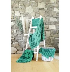 Spirit of OM - Frotteetücher Blume des Lebens - smaragd/grün