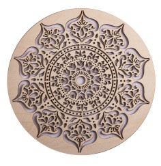 Wanddekoration - Mandala der inneren Weisheit - Birkenholz -ca.20cm