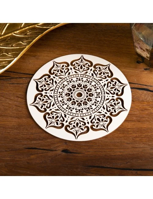 Wanddekoration - Mandala der inneren Weisheit - Birkenholz -ca.20cm