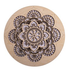 Wanddekoration - Mandala der Entspannung - Birkenholz - ca.20cm