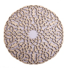 Wanddekoration - Mandala der Leichtigkeit - Birkenholz - ca.22cm