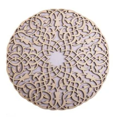 Wanddekoration - Mandala der Leichtigkeit - Birkenholz - ca.22cm