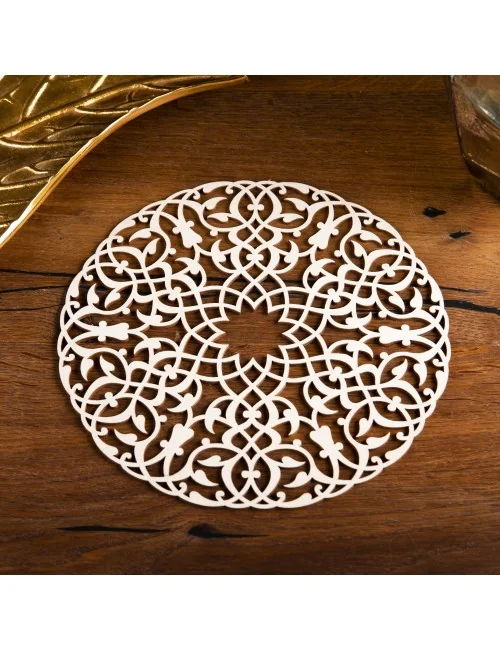 Wanddekoration - Mandala der Leichtigkeit - Birkenholz - ca.22cm