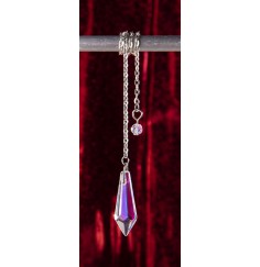 Pendel - Eiskristall - Opalschimmer - silber ca. 3,4cm