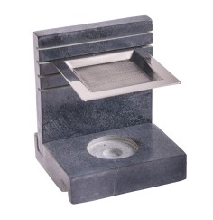 Räuchergefäß - mit Sieb für Teelichter - höhenverstellbar -4eckig - Speckstein