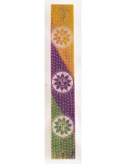 Räucherstäbchenhalter - Happy Sun - bunter Speckstein 25,5x4cm