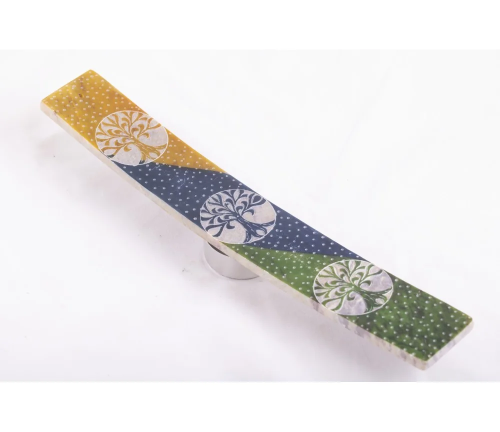 Räucherstäbchenhalter - Bunter Lebensbaum - Speckstein 25,5x4cm