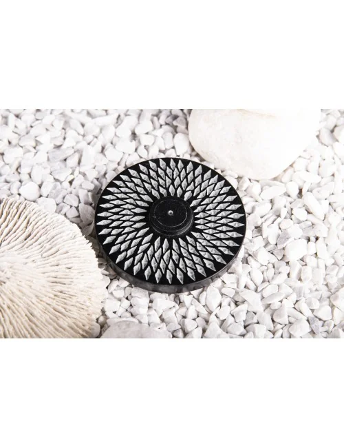 Räucherstäbchenhalter - Black Aster - rund- Speckstein ca. 10cm