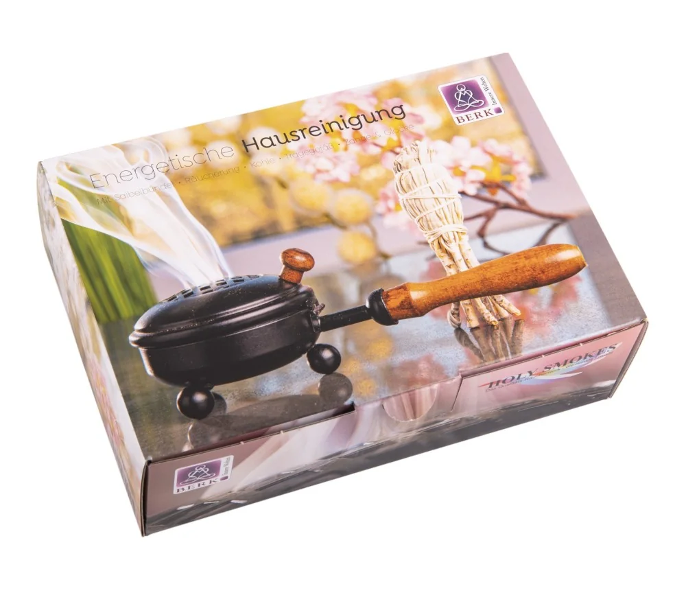 Räucherware - Energetische Hausreinigung- 9 tlg. Set inkl. Räuchergefäß