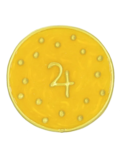 Ingrid Auer - Planetensymbol Jupiter - Handgefertigtes Symbol - Transparentfolie