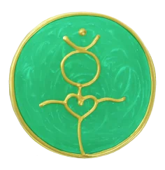 Ingrid Auer - Planetensymbol Merkur - Handgefertigtes Symbol - Transparentfolie