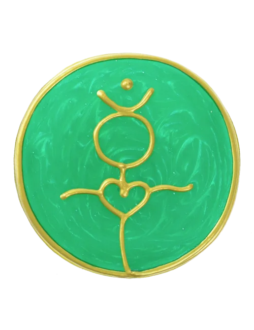 Ingrid Auer - Planetensymbol Merkur - Handgefertigtes Symbol - Transparentfolie