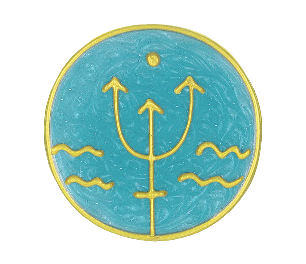 Ingrid Auer - Planetensymbol Neptun - Handgefertigtes Symbol - Transparentfolie