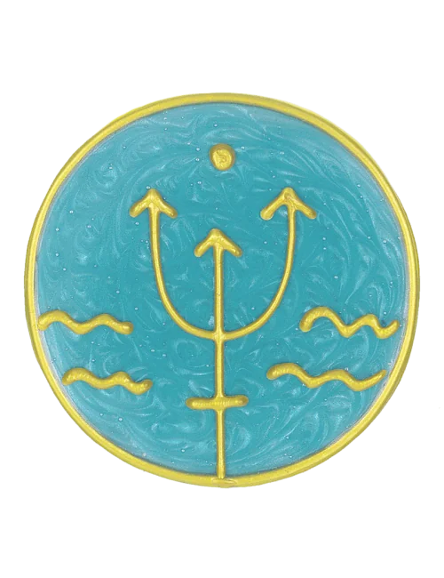 Ingrid Auer - Planetensymbol Neptun - Handgefertigtes Symbol - Transparentfolie