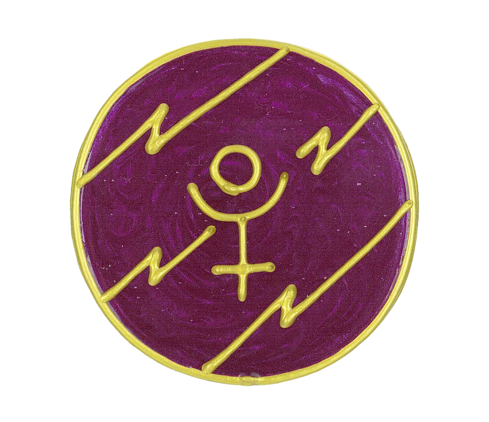 Ingrid Auer - Planetensymbol Pluto - Handgefertigtes Symbol - Transparentfolie