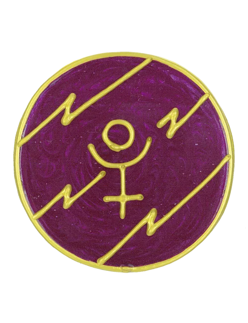 Ingrid Auer - Planetensymbol Pluto - Handgefertigtes Symbol - Transparentfolie