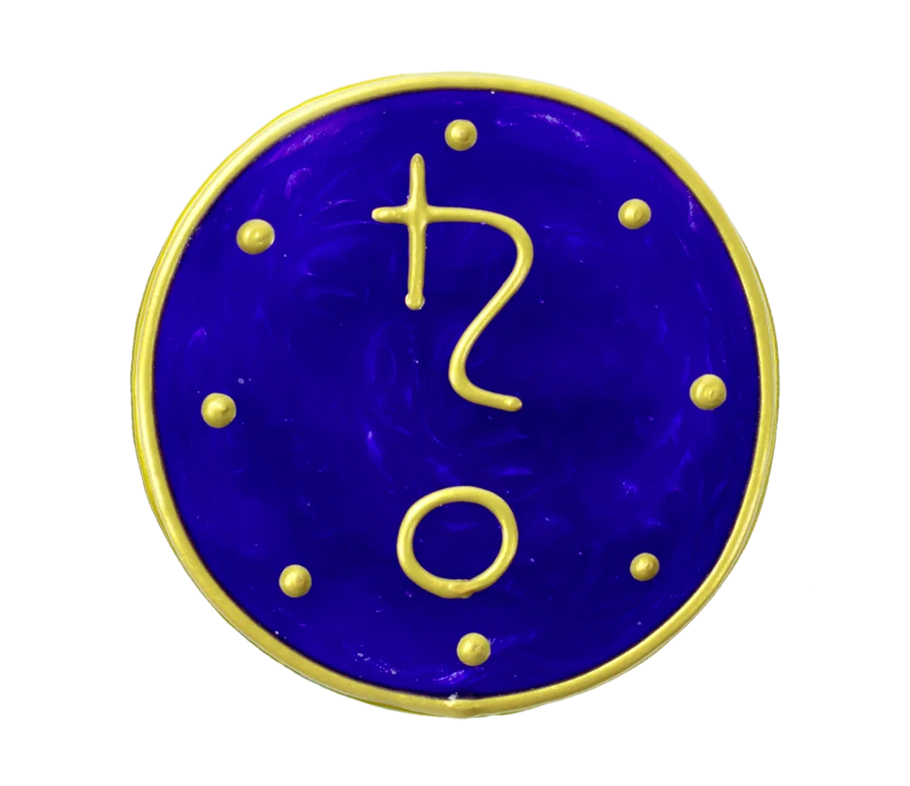 Ingrid Auer - Planetensymbol Saturn - Handgefertigtes Symbol - Transparentfolie