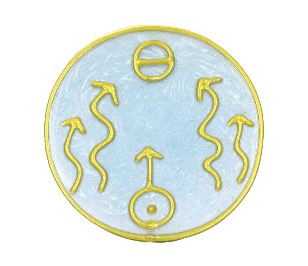 Ingrid Auer - Planetensymbol Uranus - Handgefertigtes Symbol - Transparentfolie