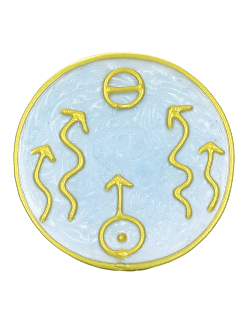 Ingrid Auer - Planetensymbol Uranus - Handgefertigtes Symbol - Transparentfolie