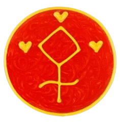 Ingrid Auer - Planetensymbol Pallas - Handgefertigtes Symbol - Transparentfolie