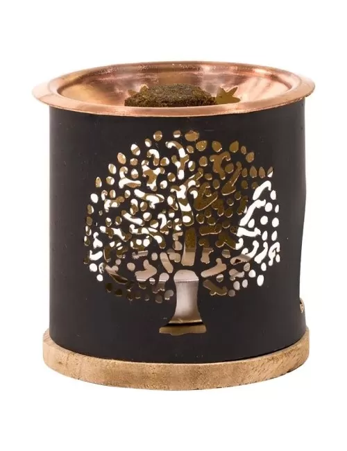 Teelichthalter - Aromafume - Exotic Incense Weihrauch Set - Diffusor / Ständer - Dekor: Baum des Lebens
