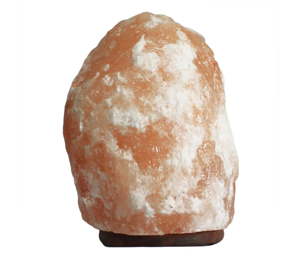 Lampe - Salzkristall - mit Holzsockel ca. 24-25 kg