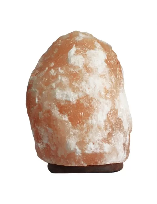 Lampe - Salzkristall - mit Holzsockel ca. 24-25 kg