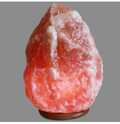 Lampe - Salzkristall - mit Holzsockel ca. 24-25 kg