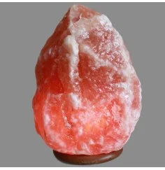 Lampe - Salzkristall - mit Holzsockel ca. 24-25 kg