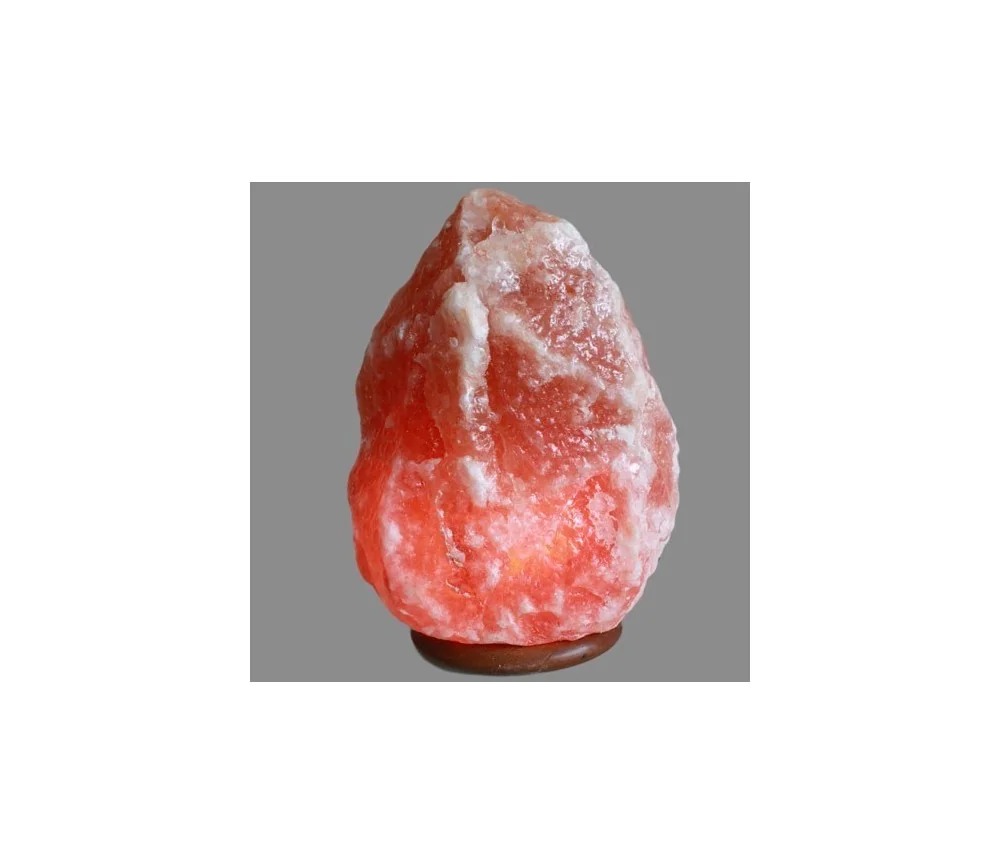 Lampe - Salzkristall - mit Holzsockel ca. 24-25 kg