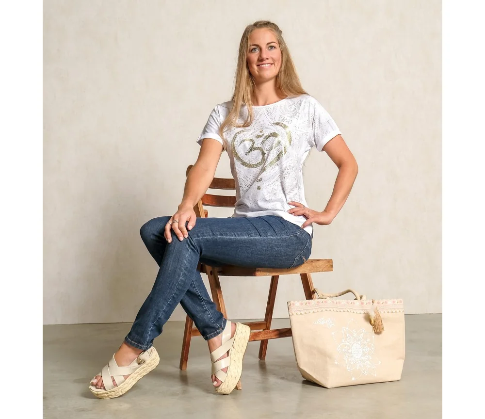 Spirit of OM - Shirt OM Time - weiß/gold