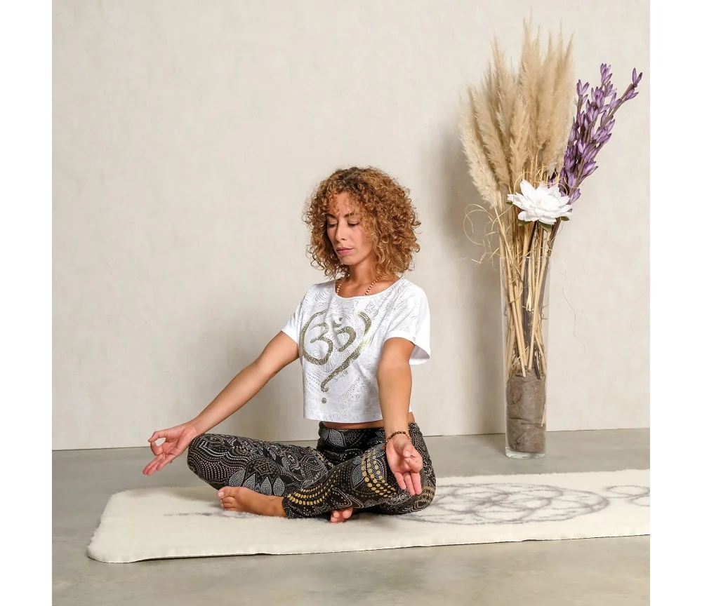 Spirit of OM - Shirt OM Time - weiß/gold