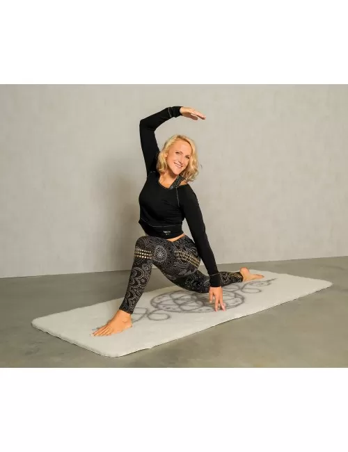 Spirit of OM - Longsleeve Crop Shirt - schwarz