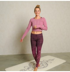 Spirit of OM - Longsleeve Crop Shirt Bambus - amethyst