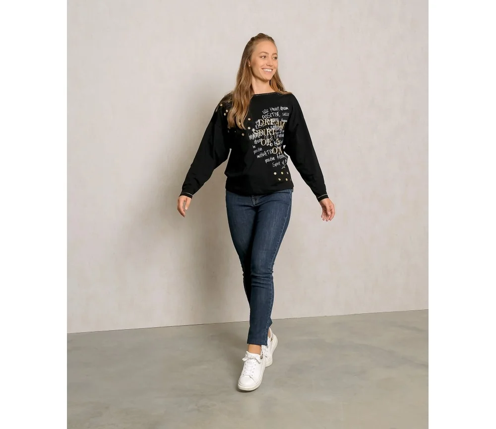 Spirit of OM - Oversize Shirt Motivation - schwarz