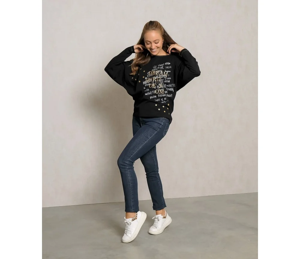 Spirit of OM - Oversize Shirt Motivation - schwarz