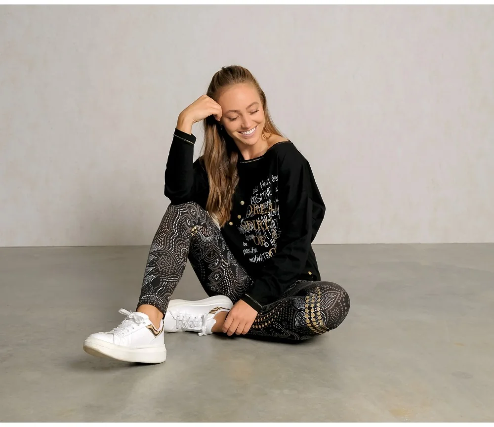 Spirit of OM - Oversize Shirt Motivation - schwarz