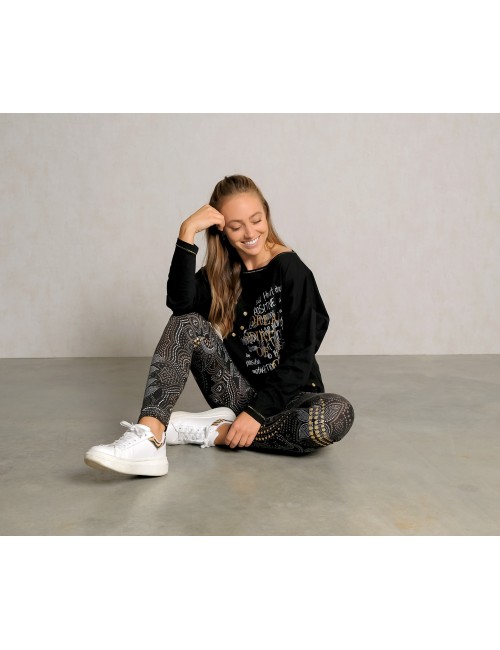 Spirit of OM - Oversize Shirt Motivation - schwarz