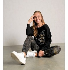 Spirit of OM - Oversize Shirt Motivation - schwarz