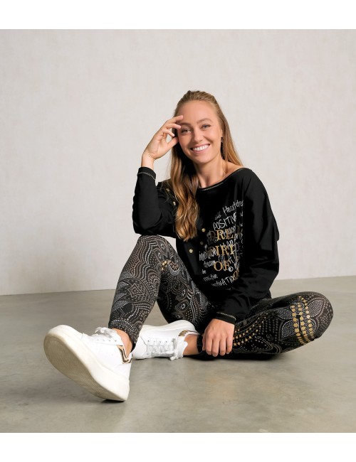 Spirit of OM - Oversize Shirt Motivation - schwarz