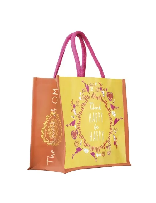 Spirit of OM - Jutetasche - gelb/orange/pink